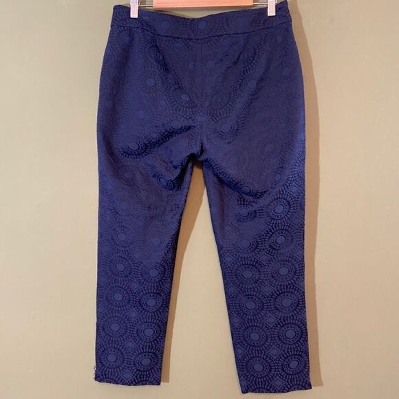 SoCa St. John jacquard dark navy pants 8 - Picture 2 of 10